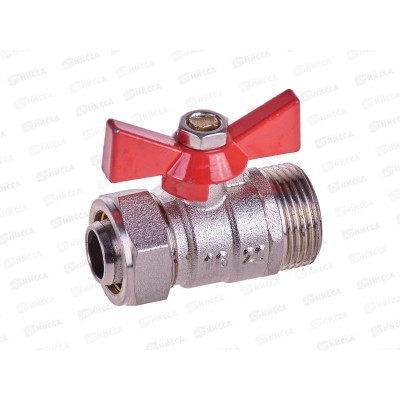 Кран шаровой для металлопластиковых труб цанга-штуцер 20х3/4, 36232 PROFLINE