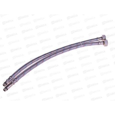 Подводка для смесителя 40см нержавеющая с полимерным покрытием, пара, 08592