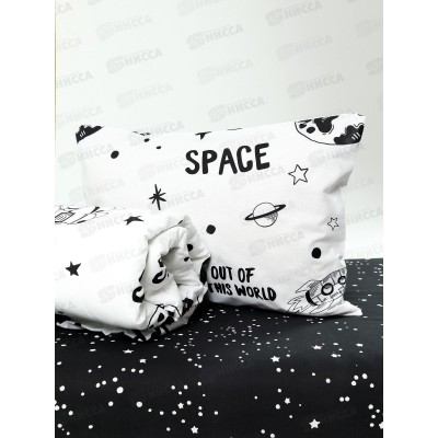 КПБ 1,5сп Перкаль WmeW Космонавты 10497-1+10134-2 50*70(1) с кнопкой