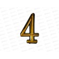 Номер квартирный самоклеющийся &quot4&quot (055791) *100