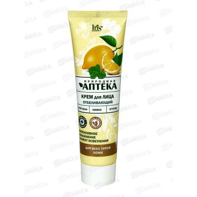 IRIS Природная Аптека Крем для лица Отбеливающий 100мл *40