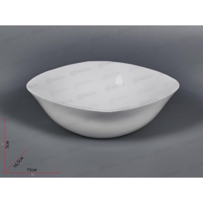 Салатник квадратный d-16,5см 460мл белье 100б-скл6,5 *6/72