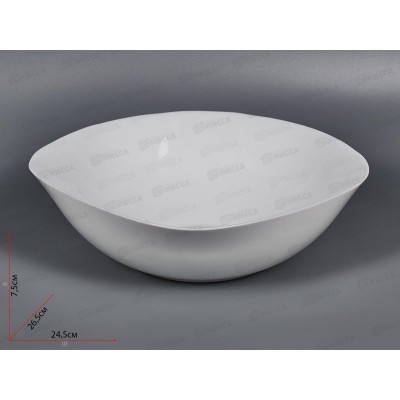 Салатник квадратный d-26,5см 2170мл белье 100б-скл10,5 *3/18