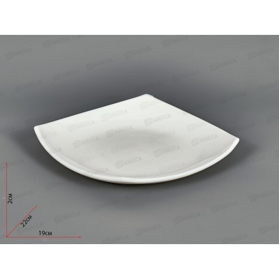 Тарелка плоская квадратная d-22см белье 100б-тг8,5 *6/72