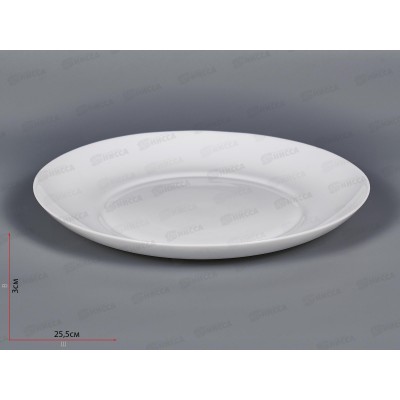 Тарелка плоская круглая d-25см белье 100б-тл10 *6/36 Тарелка плоская круглая d-25см белье 100б-тл10 *6/36