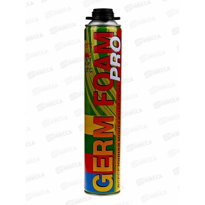 Пена монтажная GERMFOAM профи 750мл, всесезонная, 618-1-1 *12 Пена монтажная GERMFOAM профи 750мл, всесезонная, 618-1-1 *12