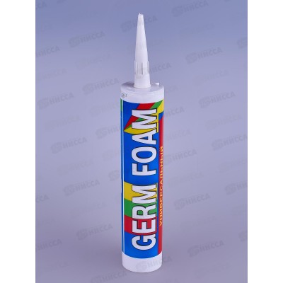 Герметик силиконовый GERMFOAM 280мл универсальный Белый *12