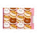 Альбом для рисования 40л ПП Сладкие булочки, гребень, 40-4931 *10 Альбом для рисования 40л ПП Сладкие булочки, гребень, 40-4931 *10