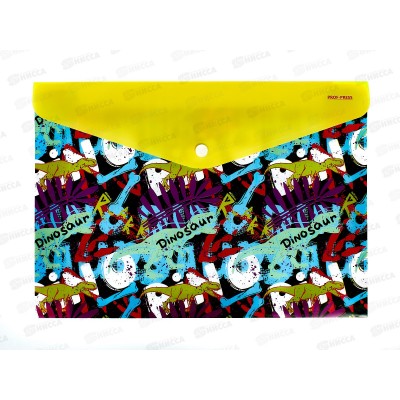 Папка с кнопкой ПП А4, DINOSAUR, 180мкм, ПК-3029  *12