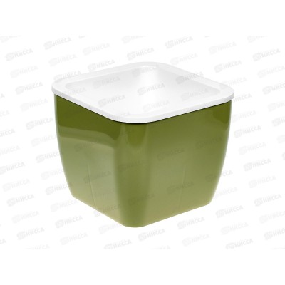 Горшок-кашпо "Куб" 1,6/2,4л Оливковый 9024 *11 Горшок-кашпо "Куб" 1,6/2,4л Оливковый 9024 *11