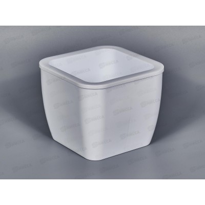 Горшок-кашпо "Кубик" 0,8/1,2л Белый 8997 *15 Горшок-кашпо "Кубик" 0,8/1,2л Белый 8997 *15