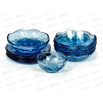 Набор столовый 14предметов &quotFANCY DIAMOND&quot голубой 50559 *1