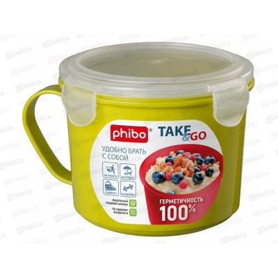 Контейнер-кружка 0,85л для СВЧ и холодильника Микс 433213118  *24 БП