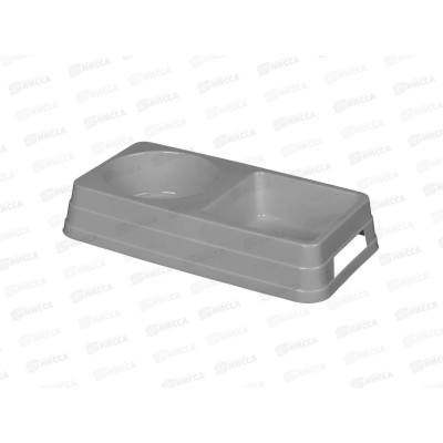 Миска для животных двойная &quotLUCKY PET&quot Серый 434206811 *14 БП