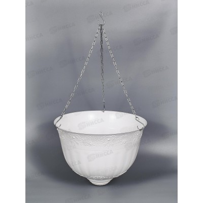 Кашпо &quotВенеция&quot 10л D330мм подвесное Белый М3168 *10