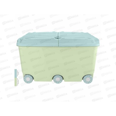 Ящик для игрушек 66,5л на колесах Зеленый 43131090951 БП Ящик для игрушек 66,5л на колесах Зеленый 43131090951 БП