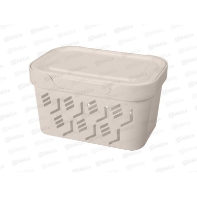 Ящик универсальный 1,9л &quotDELUXE&quot с крышкой  Светло-бежевый 433233534  БП