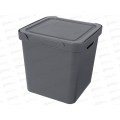Ящик универсальный 18л "LUXE" с крышкой Серый 433242611 БП Ящик универсальный 18л "LUXE" с крышкой Серый 433242611 БП