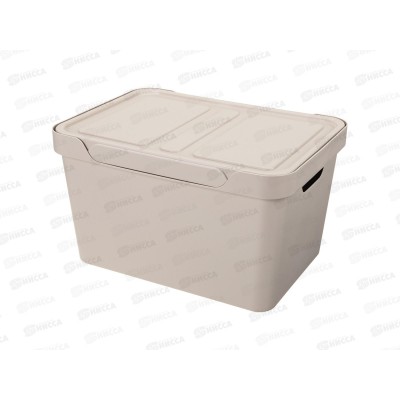 Ящик универсальный 18л "LUXE" с крышкой Светло-бежевый 433205834 *8 БП Ящик универсальный 18л "LUXE" с крышкой Светло-бежевый 433205834 *8 БП