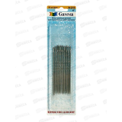 Иглы &quotGamma&quotдля переплетения работ 4  10шт блистер №215  *10