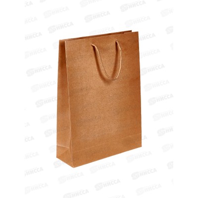 Пакет подарочный  крафт, 33*24*8см, без рисунка МС-4111