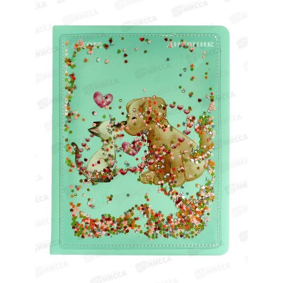 Дневник deVente Love Cat and Dog иск.кожа, объёмная аппликация 2022331