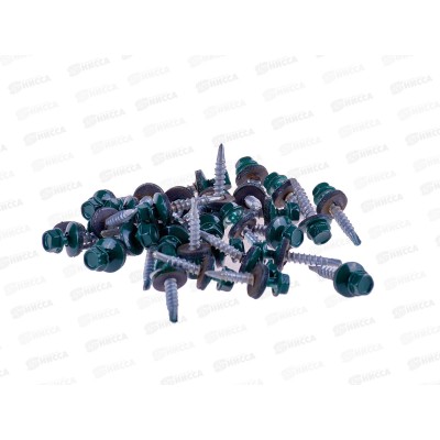 Саморез кровельный RAL6005 4,8*29 (250шт) Зеленый мох, РусКрепеж   *16
