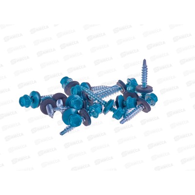 Саморез кровельный RAL5021 4,8*35 (200шт) Морская волна, Zitar  *16