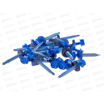 Саморез кровельный RAL5005 4,8*38 (200шт) Сигнально-синий, Zitar  *16