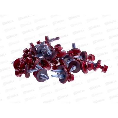 Саморез кровельный RAL3003 5,5*25 (250шт) Рубиново-красный, Zitar   *16