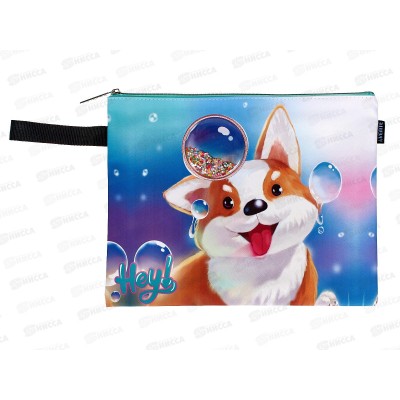 Папка для тетрадей deVente Hey Corgi А4 с ручками, на молнии, искусственная кожа 8056344 Папка для тетрадей deVente Hey Corgi А4 с ручками, на молнии, искусственная кожа 8056344