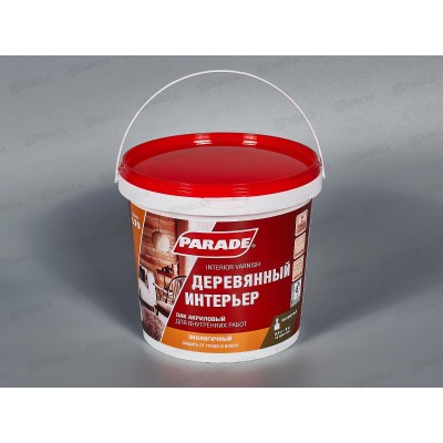 ЛАК Деревянный интерьер акриловый L70 PARADE полматовый, 0,9л *6