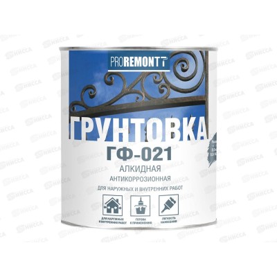 ГРУНТ ГФ-021 PROREMONTT серый 0.9кг Л-С ГРУНТ ГФ-021 PROREMONTT серый 0.9кг Л-С