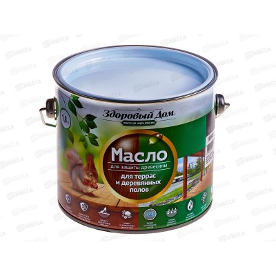 Здоровый Дом масло для террас и деревянных полов, 1.8л, венге *4 Здоровый Дом масло для террас и деревянных полов, 1.8л, венге *4
