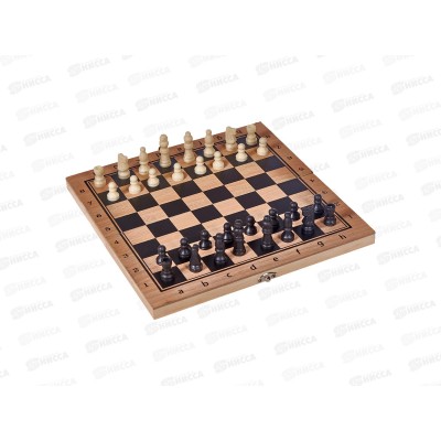 Игра 3 в 1 дерево (шахматы, шашки, нарды) 24*12*3см ИН-9463