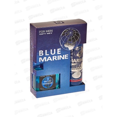 Набор Blue Marine (лосьон после бритья 100мл+пена для бритья 200мл) *7