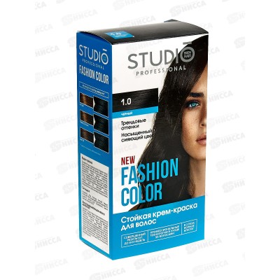 FASHION COLOR краска для волос 1,0 Черный 50/50/15мл *6