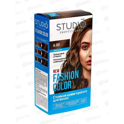 FASHION COLOR краска для волос 6,00 Темно-русый 50/50/15мл *6 FASHION COLOR краска для волос 6,00 Темно-русый 50/50/15мл *6