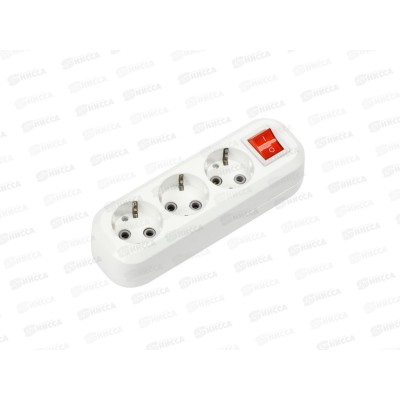 Колодка IN HOME УЗВ-3-GRAND 52300 трехместная с/з и выключ. Колодка IN HOME УЗВ-3-GRAND 52300 трехместная с/з и выключ.