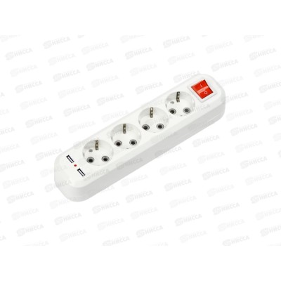 Колодка IN HOME УЗВ-4USB-GRAND 5340 четырехместная с/з и выключ. Колодка IN HOME УЗВ-4USB-GRAND 5340 четырехместная с/з и выключ.