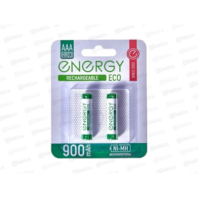 Батарейка Аккумулятор Energy Eco NIMH-900-HR3/2B AAA 2шт на блистере 104987 Батарейка Аккумулятор Energy Eco NIMH-900-HR3/2B AAA 2шт на блистере 104987