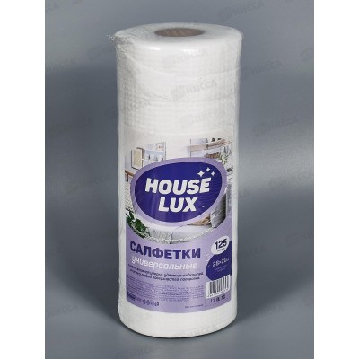 House Lux салфетка 28*20 №125 спанлейс 45г/м2 рулон гофра 82539 *12