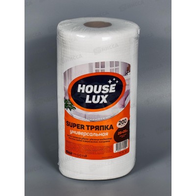 House Lux салфетка 26*20 №200 спанлейс 45г/м2 рулон гофра 05904 *8