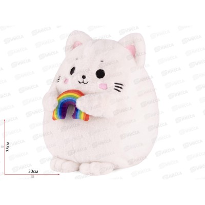 Котик с Радугой, 35см, MT-MRT-C01202302-35S Maxitoys