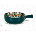 Кокотница с ручкой &quotArabesgue&quot (зеленый) 20,5х15,3х5,5см, 0860078  *36