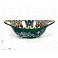 Салатник овальный с ручками &quotArabesgue&quot (зеленый) 22,7х15,2х6,6см, 0860080  *8/48