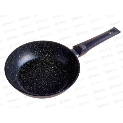 Сковорода SA-F-04-22 Каменная Black 22см литая съемная ручка черная Сковорода SA-F-04-22 Каменная Black 22см литая съемная ручка черная