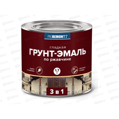 Грунт-эмаль 3в1 PROREMONTT красно-коричневая 1,7 кг *3/264 Грунт-эмаль 3в1 PROREMONTT красно-коричневая 1,7 кг *3/264