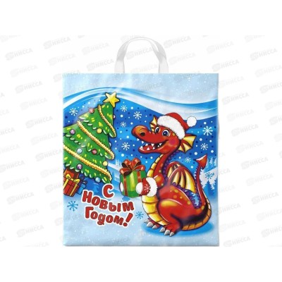 Пак. сумка НГ 38*42 Зубастик *25/500