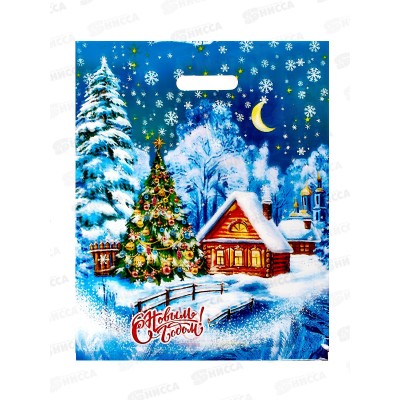 Пакет пробивной НГ 38*47 Лунный свет *50/500